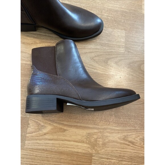 Style & Co Womens Edwinaa Gore Ankle Booties Chocolate Smooth 6M NIB - Picture 9 of 16
